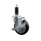 Service Caster 4'' Black Poly Swivel 1-1/8'' Expanding Stem Caster with Brake SCC-EX20S414-PPUB-BLK-TLB-118 - alternate 1